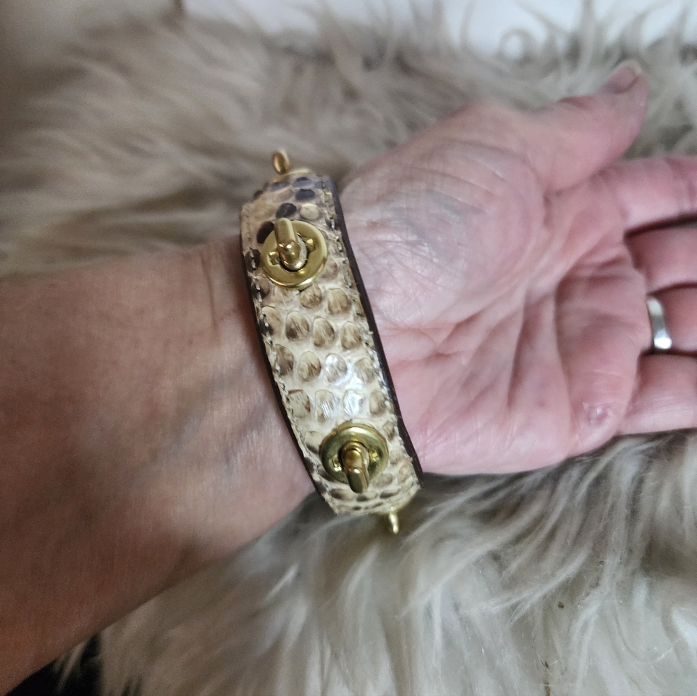 Coach Snakeskin Kisslock Bracelet - Picture 4 of 10